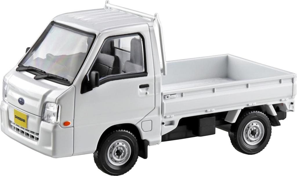 Aoshima Bunka Kyozai Масштаб Rakupla Snap Kit Грузовик Subaru Sambar Морозно-белый Пластиковая модель 1/32 № 05-FW Предварительно окрашенный (Машина)