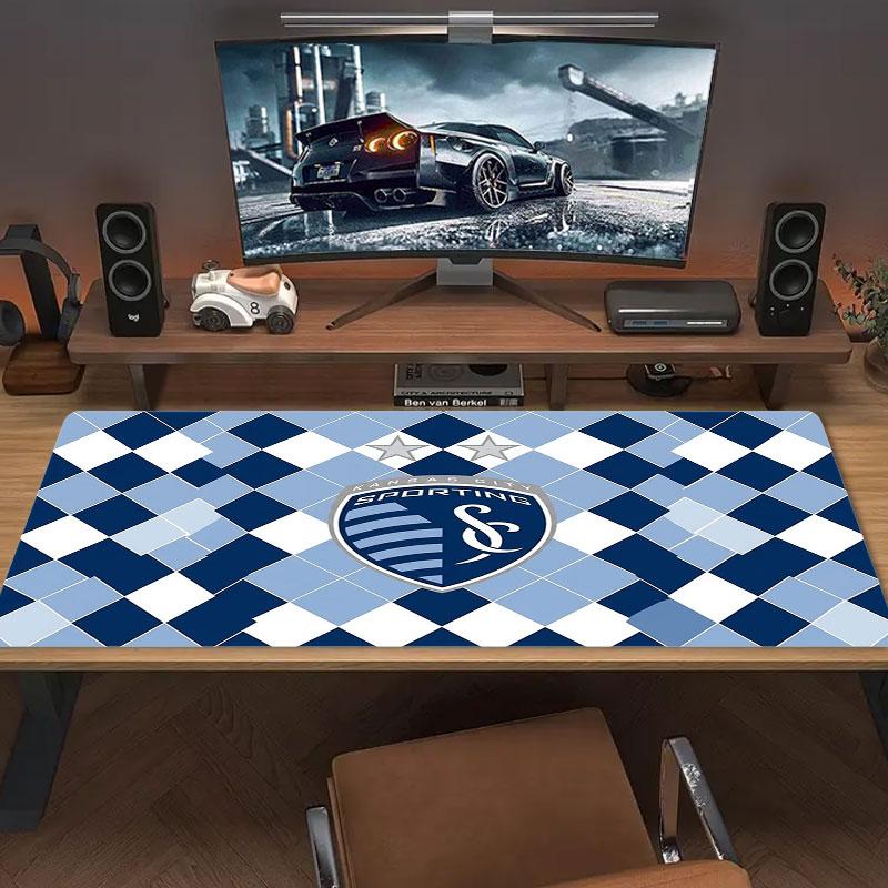 Sporting Kansas City Коврик для мыши большого размера Большая игровая подставка для стола Нескользящий Коврик для ноутбука Планшета Большой коврик для мыши XXL Игровой коврик для мини-ПК С заблокированным краем