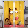Оконная занавеска Duty Cat для комнаты, 2-панельные шторы для спальни, домашний интерьер, шторы, перегородки, украшения на Хэллоуин для детей