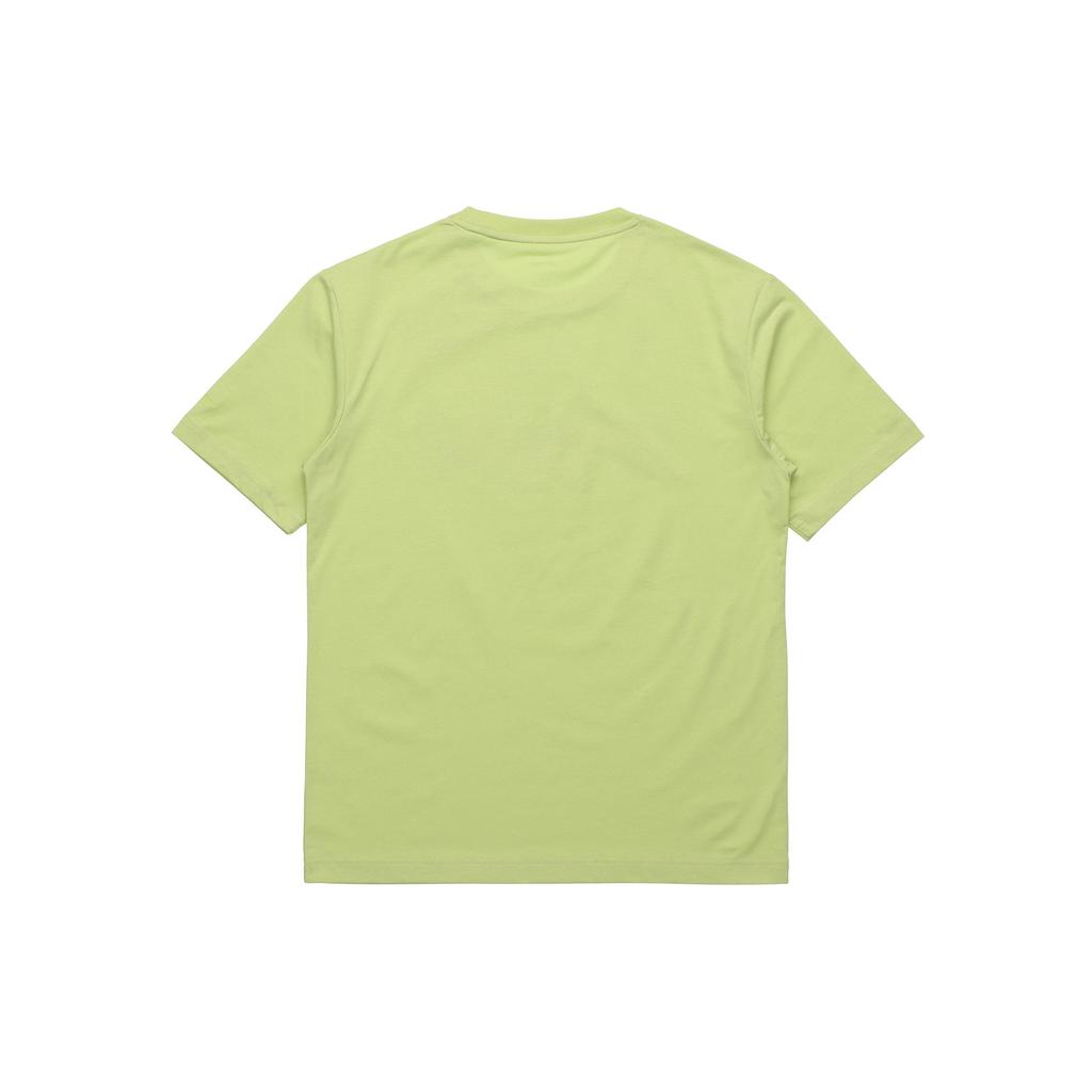 Li-Ning Спортивная модная серия с узором и принтом, свободная футболка с круглым вырезом и короткими рукавами, топы унисекс, глазурованно-зеленый AHSR340-16