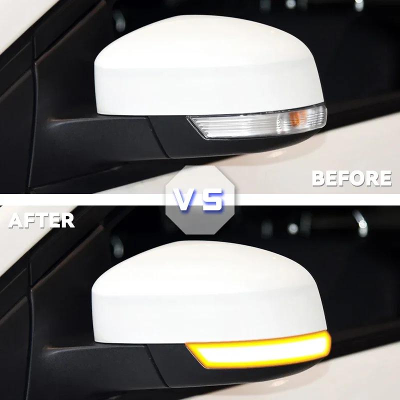 Dynamic Turn Signal Light LED Side Rearview Mirror Sequential Indicator Blinker Lamp For Ford Focus 2 3 Mk2 Mk3 Mondeo Mk4 EU