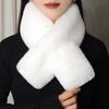 Women's Solid Color Korean Imitation Rex Rabbit Fur Scarf - Plush, Warm and Thick for Autumn and Winter