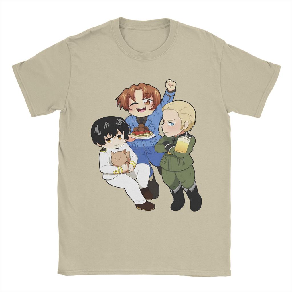 Унисекс Женский Новое Поступление Hetalia Державы Оси Футболка Хлопок Футболки Одежда