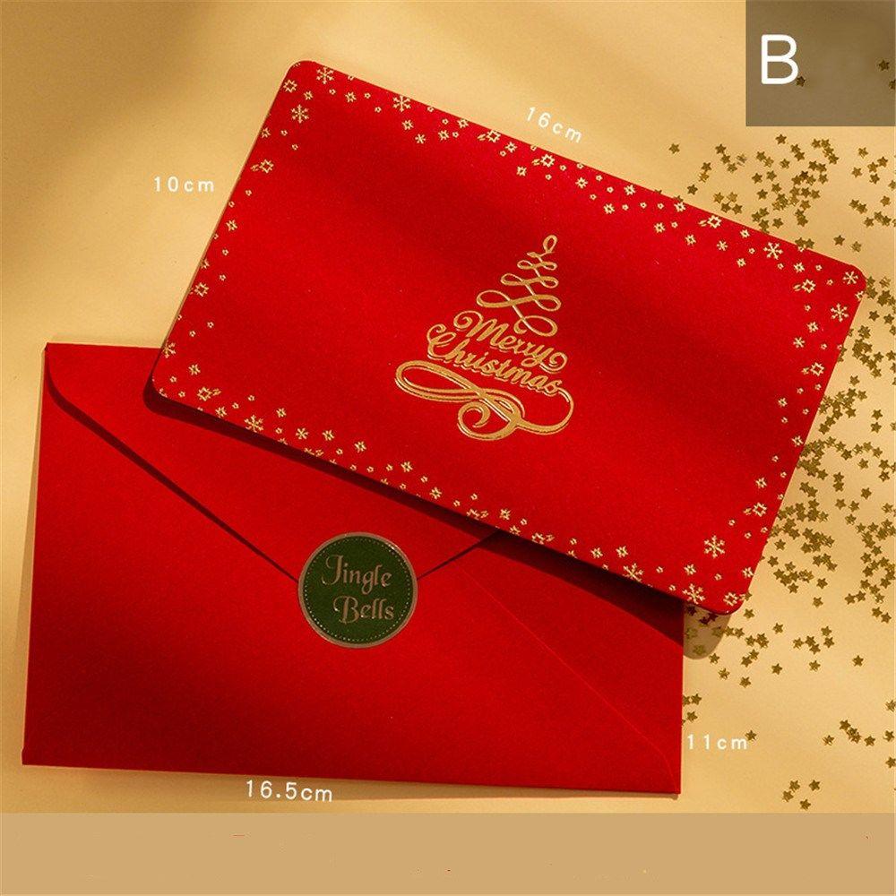 Best Wishes Thanksgiving Message Card Christmas Greeting Card Merry Christmas Bronzing Blessing
