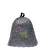 Hat for Sauna and Bath "Sakura" Natural Felt Gray (SUN-LC-67)