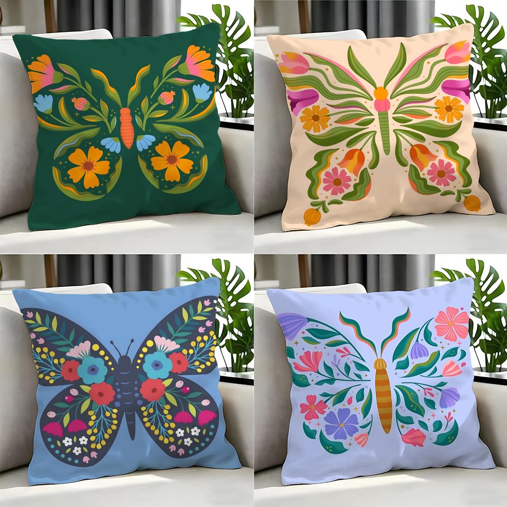 Animal bbutterfly Cushion Cover Cushion Cover Set Pcs x x x Pillowcase Decorative Sofa Home Decor