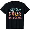 4th Birthday I Scream Four Ice Cream 4 Bday Girls Boys Kids T-Shirt