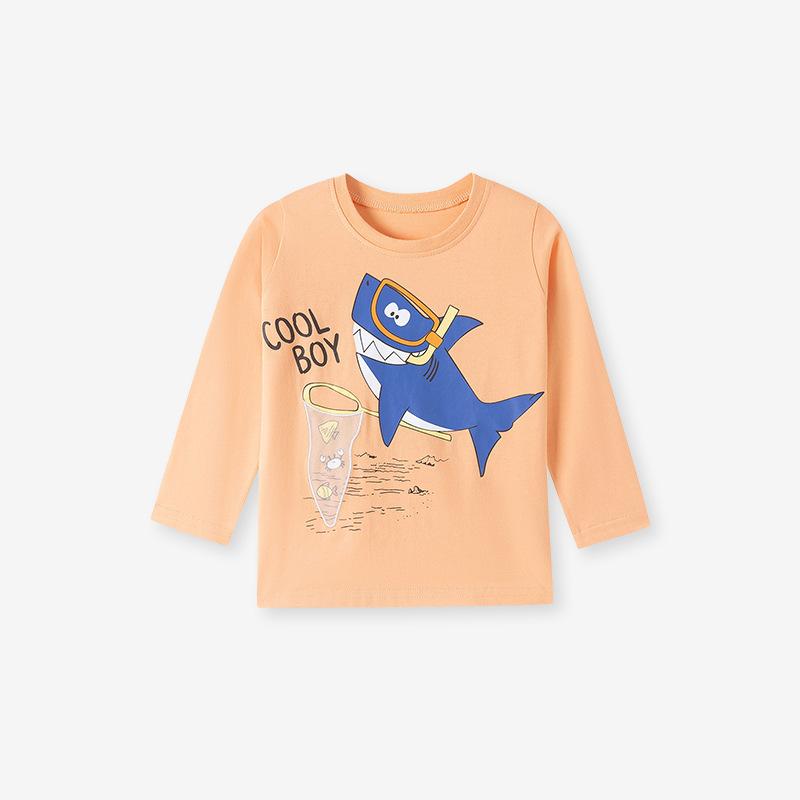 Children's T-shirt Autumn Long Sleeved Cartoon Boy's T-shirt Fashion Baby Top
