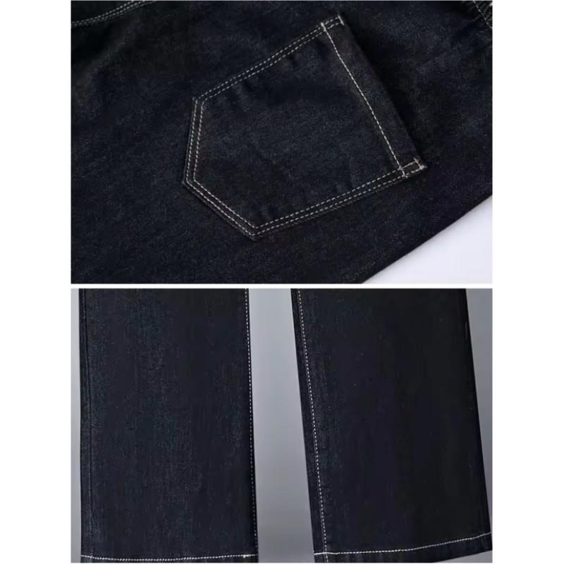 Женские повседневные винтажные эластичные джинсы прямого кроя с высокой талией, зимние теплые утепленные бархатной подкладкой джинсовые брюки с широкими штанинами