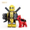Красный цвет Дэдпул с собакой Совместимые минифигурки Фигурки DC Строительные блоки Супергерои Кирпичики Модели Подарки