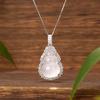 Серебряное ожерелье S925 с кулоном-тыковкой из высококачественного ледяного халцедона, прозрачный белый ледяной халцедон, модное ювелирное изделие в национальном стиле для женщин