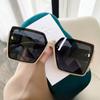 Square Large Frame Douyin High-end Sunglasses European and American Fashion Trend UV-resistant Sunglasses