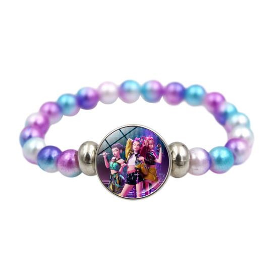 Yousheng Корейский Поп Браслет из Бусин Аниме Вдохновленный Модный Браслет Браслет из Разноцветных Бусин для Женщин Мужчин Девочек Мальчиков Поклонников