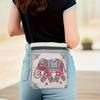 Ethnic Style Embroidery Canvas Bag Female Crossbody Small Square Bag Cartoon Pattern Cute Everything Shoulder Bag