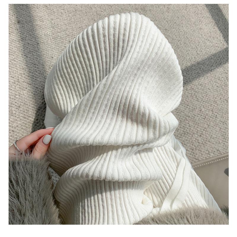 Модные осенне-зимние женские трикотажные брюки с широкими штанинами, новые свободные длинные брюки на шнурке с высокой талией, повседневные однотонные плиссированные брюки 2379