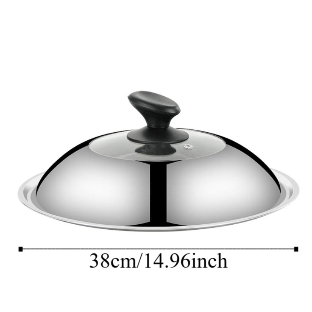 Утолщенная крышка для сковороды Wok Видимая крышка для еды на кухне Прочная круглая крышка для кастрюли Домашняя кулинария