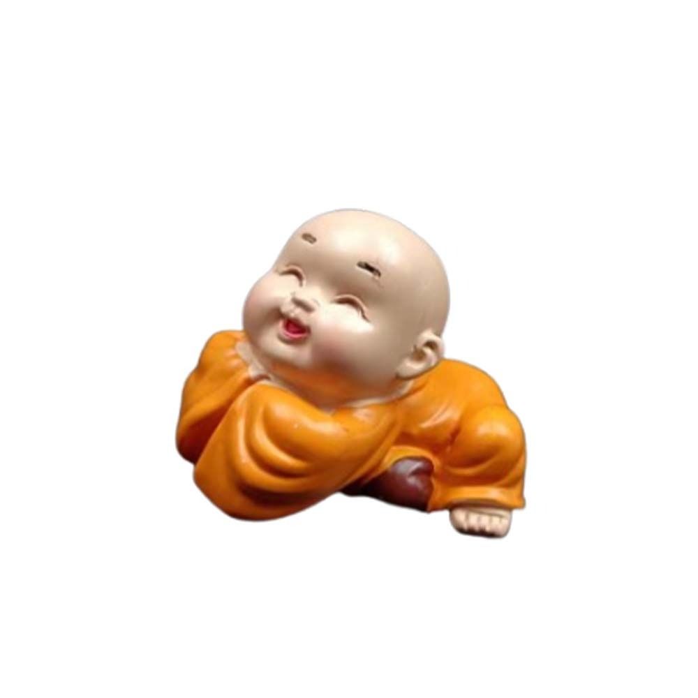 DIY Mini Buddha Figurine Cute Small Monk Sculpture Buddha Ornaments  Car Decoration