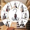 Rotating Top Hook Rotating Storage Hanger 8 Hook Closet Organizer Multi-Claw Bag Hook  Home Storage