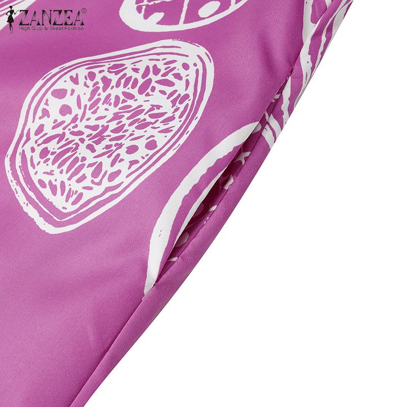 ZANZEA Женское повседневное платье с круглым вырезом и рукавом 3/4