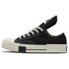 Rick Owens X DRKSHDW DRKSTAR Chuck 70 Low Black Unisex Sneakers Egret 172347C