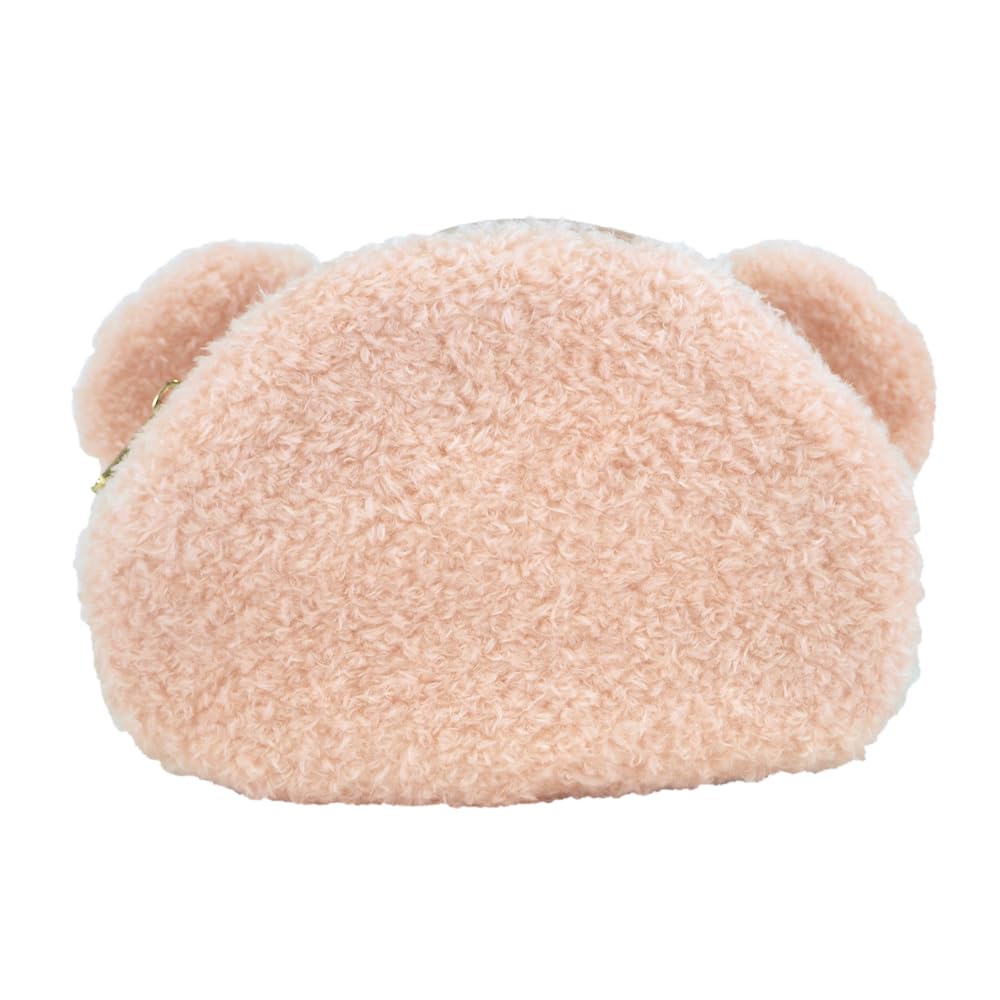 SunLemon Fuwafuwataton Bear X 5 X 10 for Storing Small Items and with Gusset and Zipper Animal Pouch, Design, PK, 16.5 Cm, Accessories, Closure,