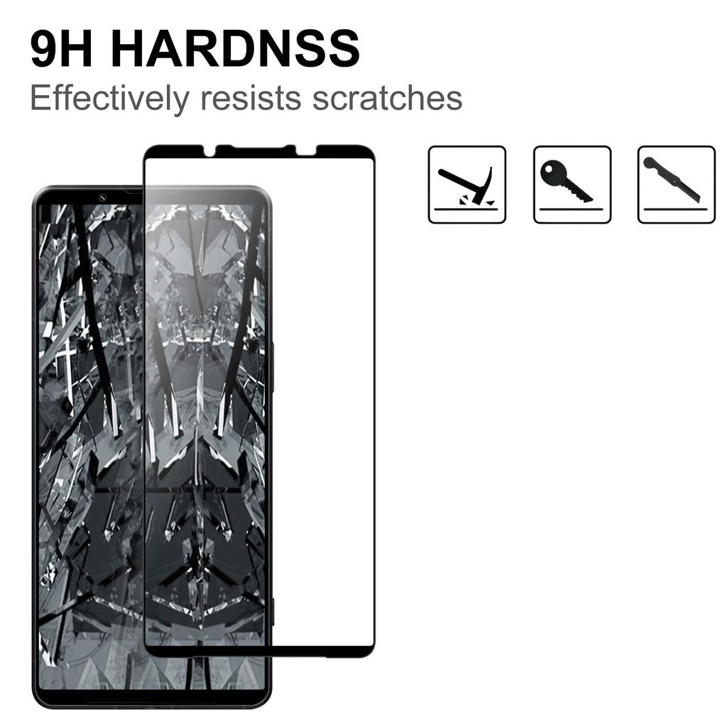 For Sony Xperia 1 VII AGC Glass Screen Protector Full Glue Black Edge Tempered Glass
