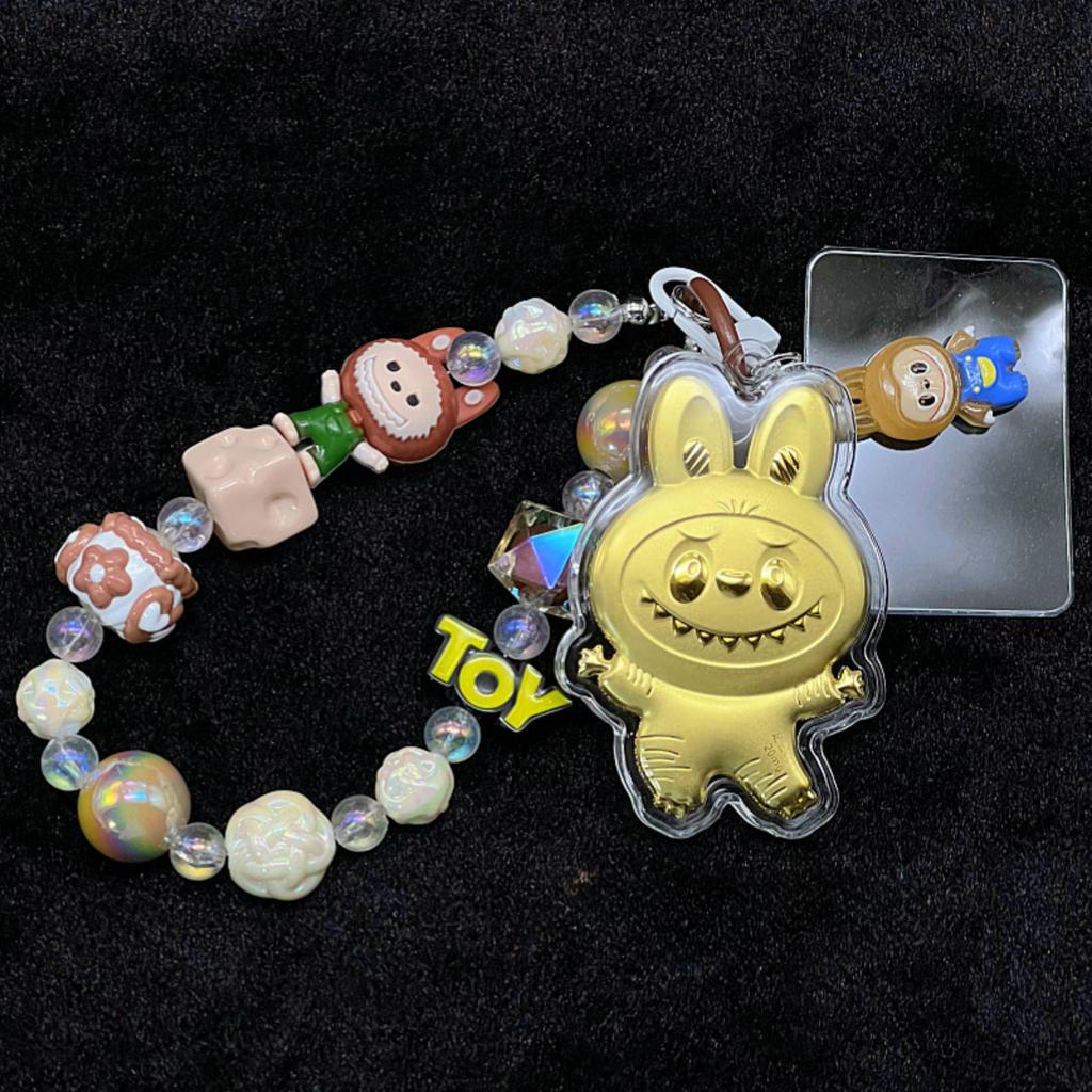 Золотой Мультяшный Милый Брелок, Включая Браслет