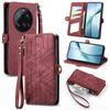 For Xiaomi 15 Ultra Zipper Wallet Case Geometry Lines Leather Phone Cover with Strap