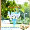 Color Glass Wind Chime Leaves/Fish/Shell Outdoor Garden Patio Decor Creative Stained Hanging Bell Ornament