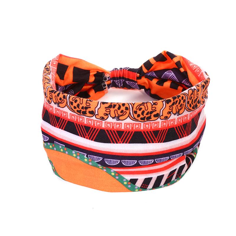 Модная хлопковая эластичная повязка на голову с африканским узором и принтом в виде крученой резинки для волос, широкие повязки для волос, бандана, тюрбан, повязка на голову