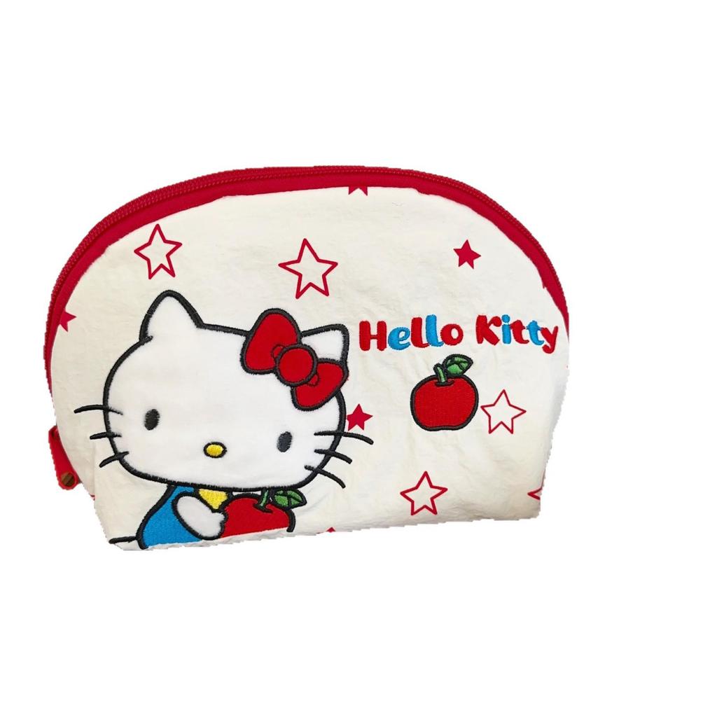 Вышитая косметичка Hello Kitty, Женская большая вместимость, Портативная сумка для хранения косметики