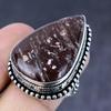 Poppy Jasper Gemstone 925 Steling Silver Jewelry Ring Size 8
