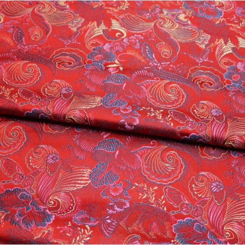 100x75 см жаккардовая шелковая парчовая ткань в китайском стиле китайский хам чонсам одежда декоративная ткань для подушек ткань для подушек