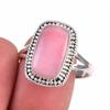 Natural Pink Opal Gemstone 925 Solid Sterling Silver Jewelry Ring Size 9.5 a4W55