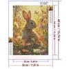 5d DIY Diamond Painting Cross Stitch Rabbit In The Flower Bushes Diamond Embroidery Mosaic Full Round Drill Home Decor