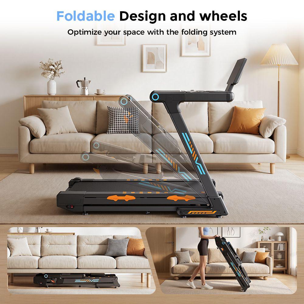 Formill FT71 Foldable Treadmill, 1–16 km/h, Bluetooth And App, LED Display, 24% automatic incline, Max Load 150Kg