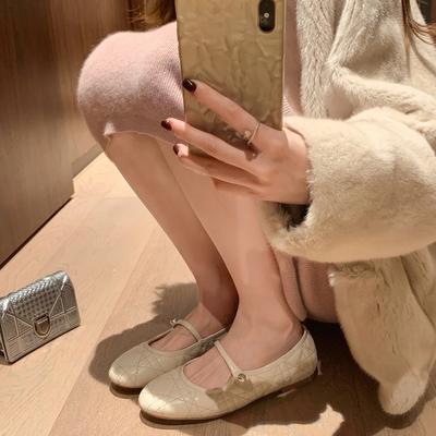 - []~ Мисс _ импортные ромбовидные туфли-мэри джейн на плоской подошве с ремешком и пряжкой из искусственного жемчуга