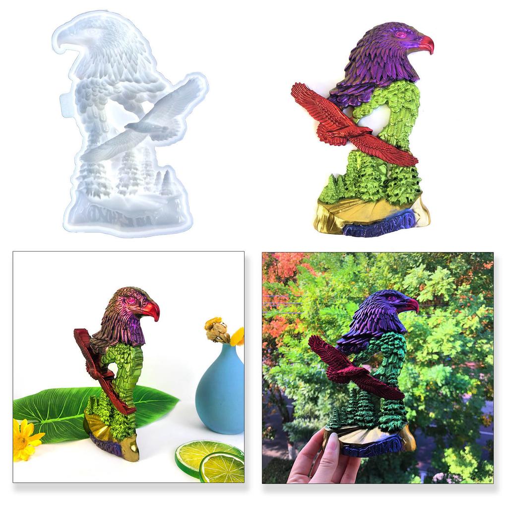 3D Форма для силикона Орел Животное Настольное украшение Кристальная Эпоксидная смола Форма для литья DIY Искусство Ремесло Принадлежности для украшения дома