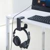 Headphone Hook Sanwa Supply Rotatable Clamp Leather Cushion PDA-STN18BK