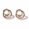 Новое поступление двойные круглые серьги-гвоздики для женщин модные ювелирные изделия геометрические круглые серьги Oorbellen Brincos Bijoux