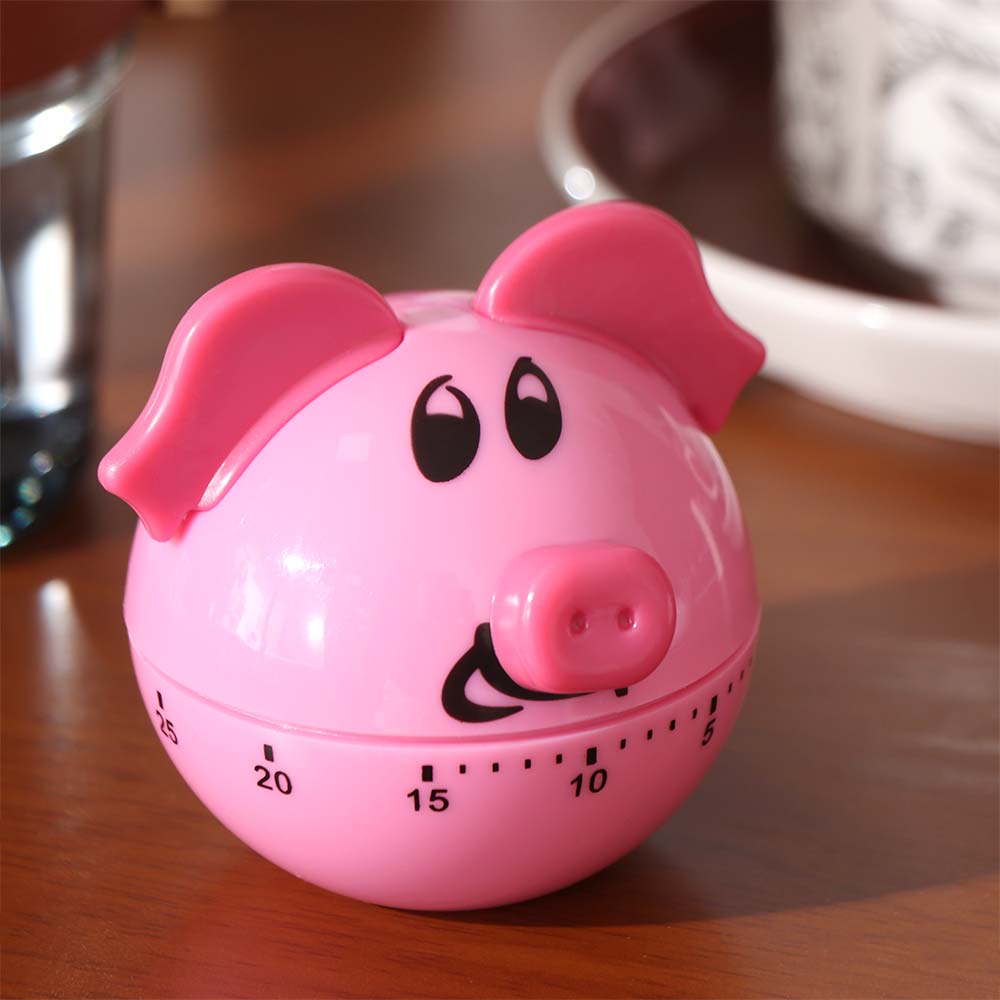 Manual Timer Pig Shaped Timer 60-Minute Countdown Timer Cooking Timer Kitchen Timer Kids