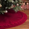 Large Size Christmas Tree Mat White/Red Xmas Tree Foot Cover Christmas Tree Carpet  Wedding