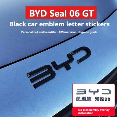 Для BYD Seal 06 GT Передний и Задний Эмблемы Чернение Модификация Передний Эмблема Фары Наклейка Глянцевый Черный Задний Эмблема