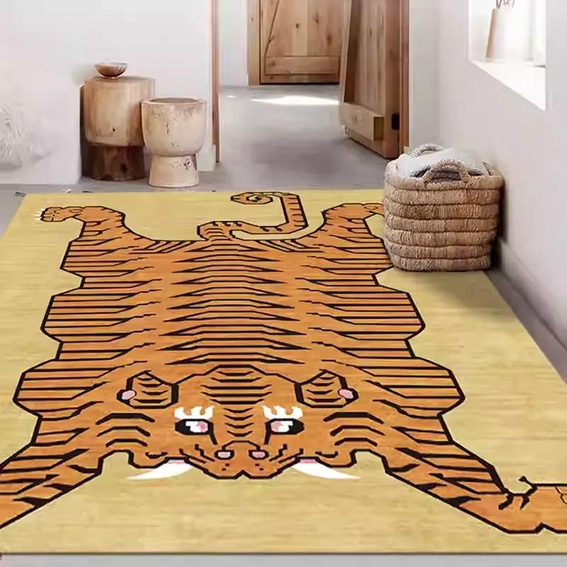 Tibetan Tiger Carpet Persian-Style Bedroom Area Rug Mat Exotic National Pattern Holiday Rectangle Decoration Rug