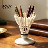 Creative Stationery Holder 3D Printed Badminton Pen Holder, Shuttlecock Shape Desk Organizer for Novelty Cup Office Pencils Markers, Large Capacity