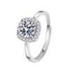 1ct 4-prong Princess Cut Moissanite Ring Women Square Sugar Design Jewelry