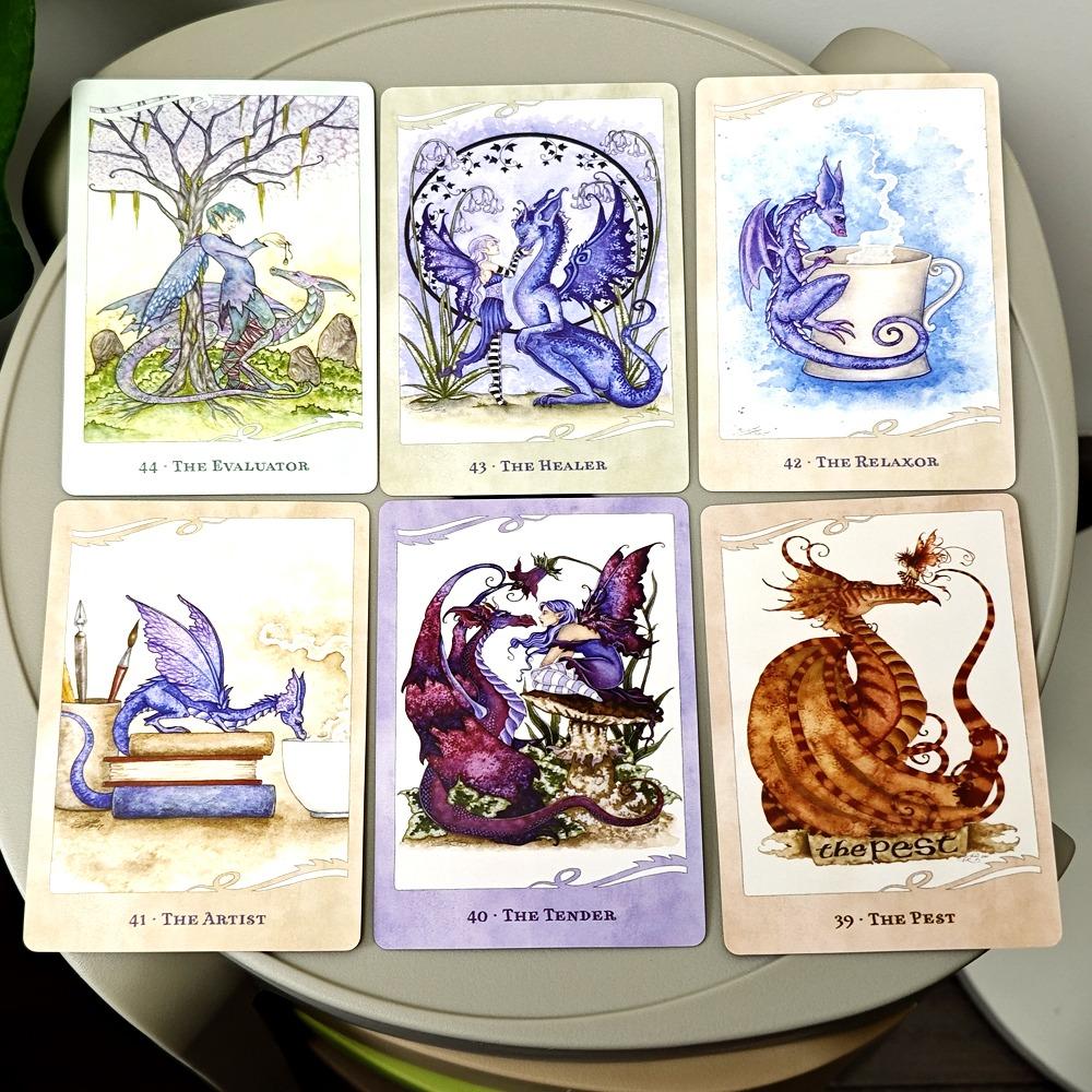 10.4*7.3cm for The Love of Dragons Oracle Deck 44 Pcs Cards