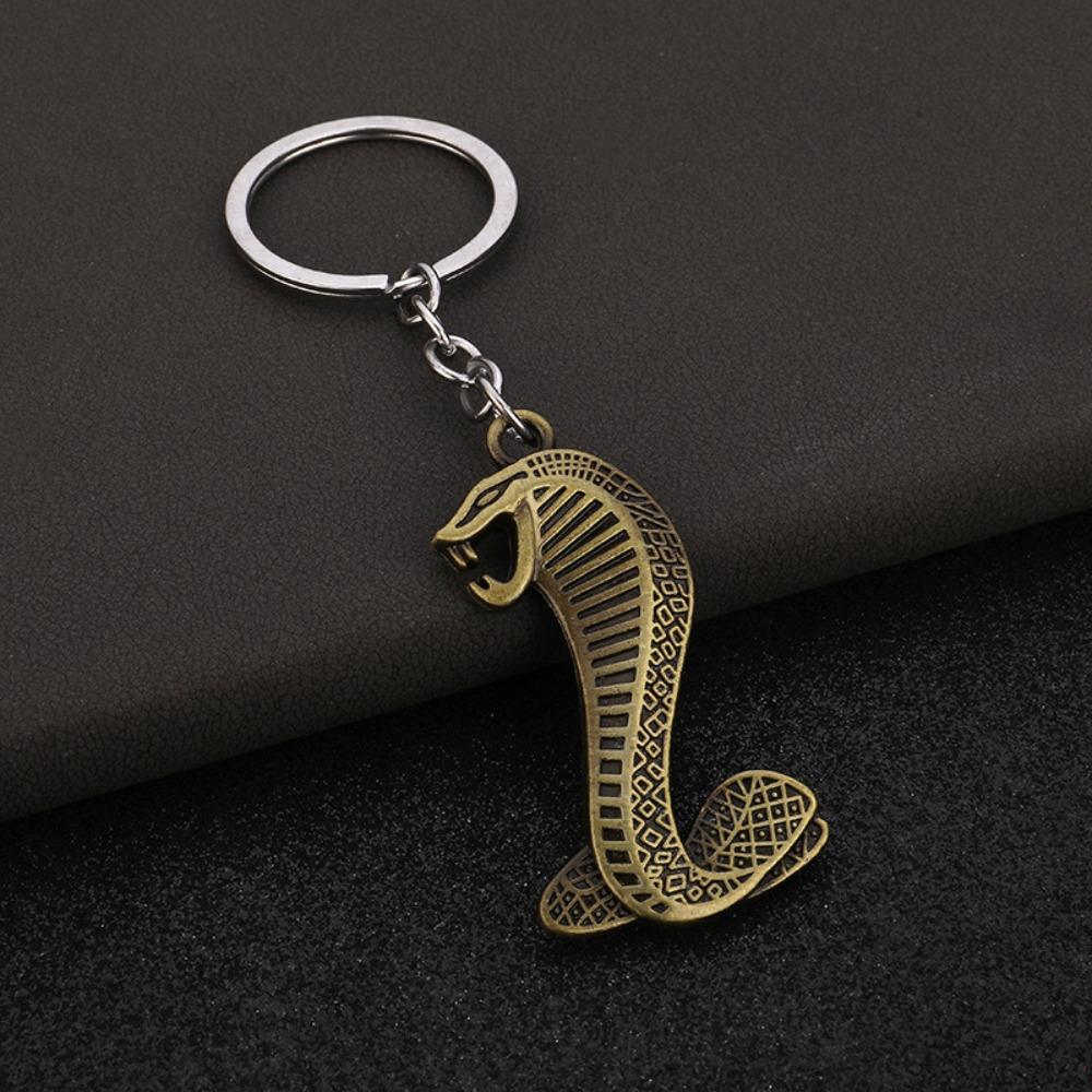 Hollow King Cobra Key Ring Fangs Car Key Chain Bag Ornament King Cobra Keychain  Hanging Accessory