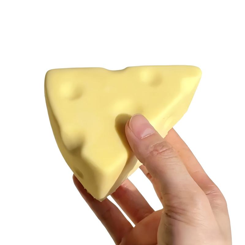 Squishy Simulated Cheese Squeeze Toy Milk-flavored Food Sensory Toy Soft Stress Relief Slow Rising Fidget Toy for Friends Gifts