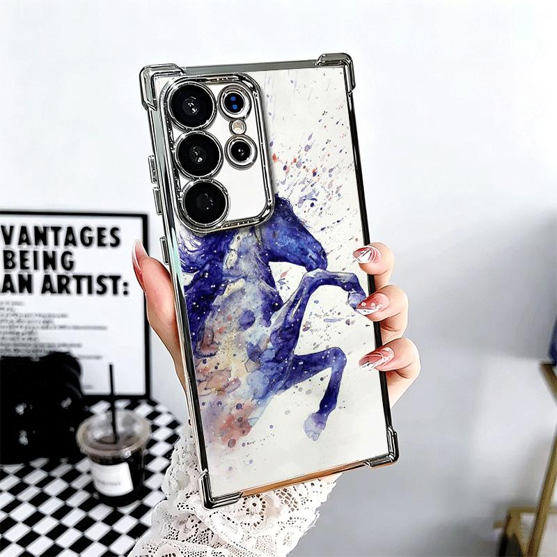 Масляная живопись Лошадь Покрытие Чехол для телефона Для Samsung Galaxy S24 S25 FE S26 Edge S23 Ultra S22 S21 Plus S20 Противоударный Подушка безопасности Чехол